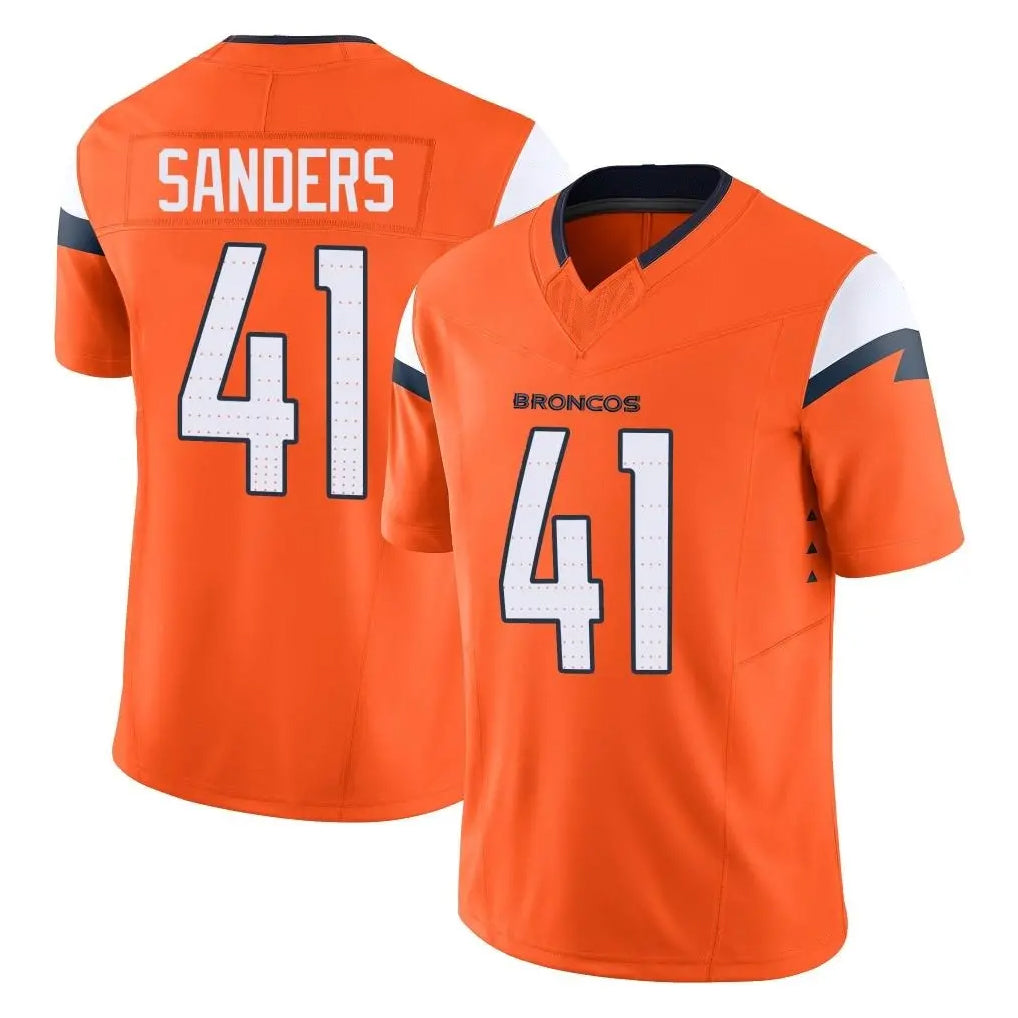 Parkc D.Broncos #41 Drew Sanders Player Orange Vapor F.U.S.E. Limited Home Game Stitched Jerseys