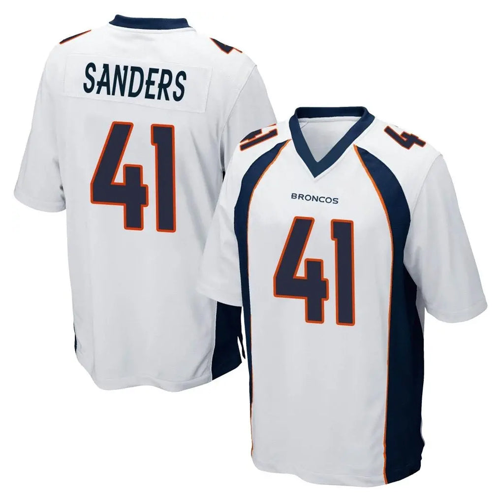 Parkc D.Broncos #41 Drew Sanders Player White Game Stitched Jerseys