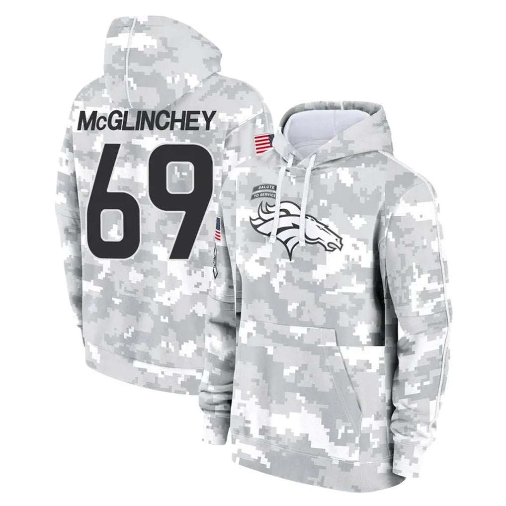 Parkc D.Broncos #69 Mike McGlinchey Player Arctic Camo Salute to Service Hoodies Limited Game Stitched Jerseys