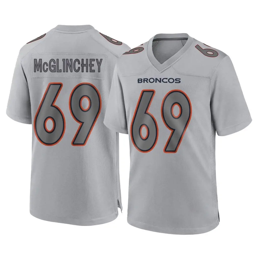 Parkc D.Broncos #69 Mike McGlinchey Player Gray Atmosphere Fashion Limited Game Stitched Jerseys