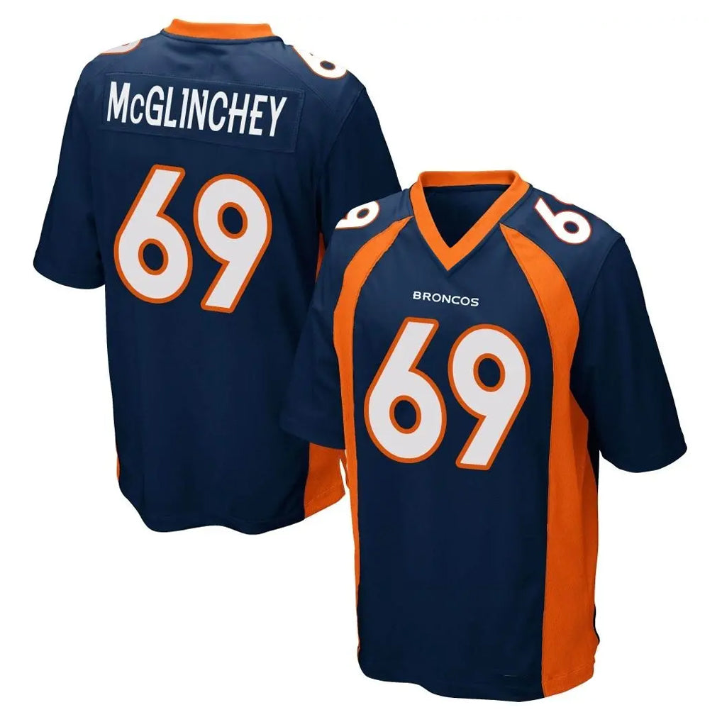 Parkc D.Broncos #69 Mike McGlinchey Player Navy Game Stitched Jerseys