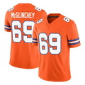 Parkc D.Broncos #69 Mike McGlinchey Player Orange Limited Alternate Vapor F.U.S.E. Throwback Game Stitched Jerseys