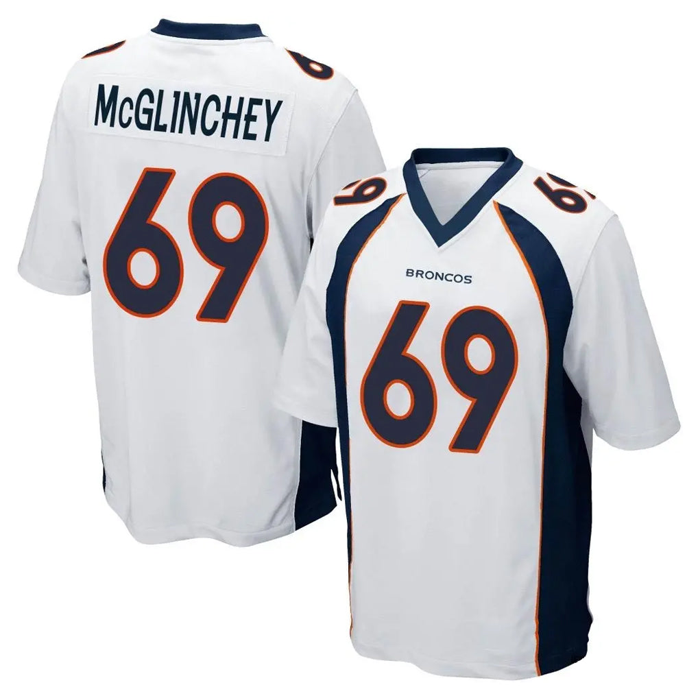 Parkc D.Broncos #69 Mike McGlinchey Player White Game Stitched Jerseys