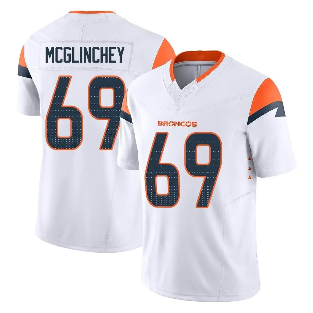 Parkc D.Broncos #69 Mike McGlinchey Player White Limited Vapor F.U.S.E. Home Game Stitched Jerseys