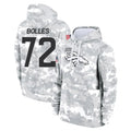 Parkc D.Broncos #72 Garett Bolles Player Arctic Camo Salute to Service Hoodies Limited Game Stitched Jerseys