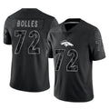Parkc D.Broncos #72 Garett Bolles Player Black Reflective Limited Stitched Jerseys