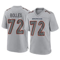 Parkc D.Broncos #72 Garett Bolles Player Gray Atmosphere Fashion Limited Game Stitched Jerseys