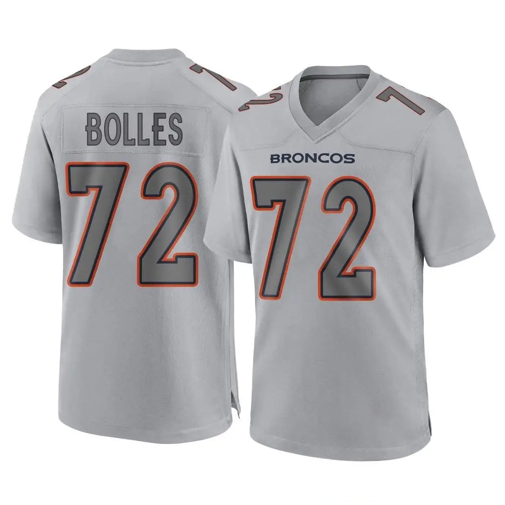 Parkc D.Broncos #72 Garett Bolles Player Gray Atmosphere Fashion Limited Game Stitched Jerseys