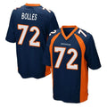 Parkc D.Broncos #72 Garett Bolles Player Navy Game Stitched Jerseys