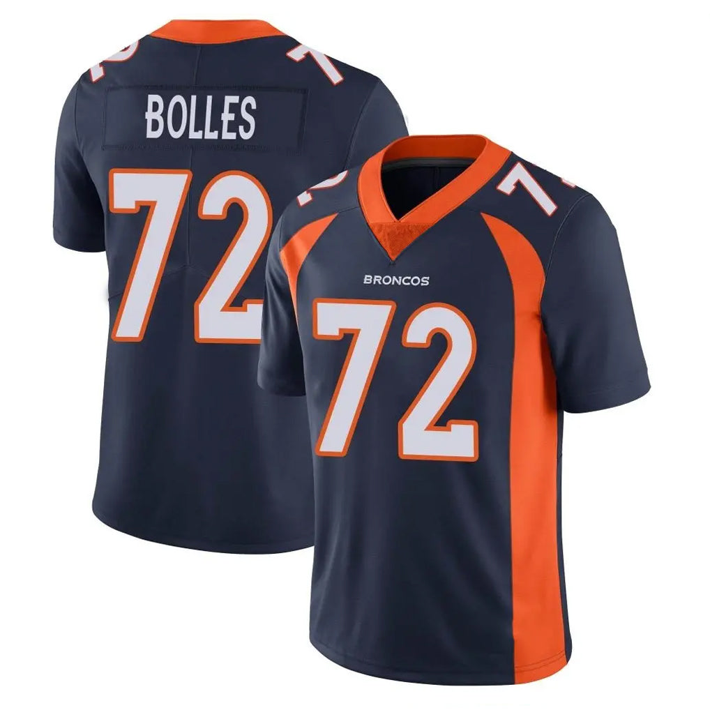 Parkc D.Broncos #72 Garett Bolles Player Navy Vapor Untouchable Limited Game Stitched Jerseys