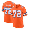 Parkc D.Broncos #72 Garett Bolles Player Orange Alternate Collection Throwback Game Stitched Jerseys