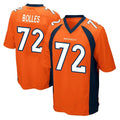 Parkc D.Broncos #72 Garett Bolles Player Orange Color Home Game Stitched Jerseys