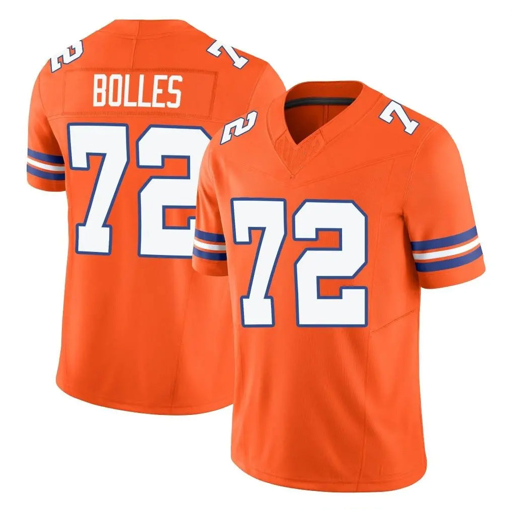 Parkc D.Broncos #72 Garett Bolles Player Orange Limited Alternate Vapor F.U.S.E. Throwback Game Stitched Jerseys