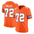 Parkc D.Broncos #72 Garett Bolles Player Orange Limited Alternate Vapor F.U.S.E. Throwback Game Stitched Jerseys