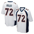 Parkc D.Broncos #72 Garett Bolles Player White Game Stitched Jerseys
