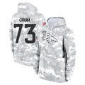 Parkc D.Broncos #73 Frank Crum Player Arctic Camo Salute to Service Hoodies Limited Game Stitched Jerseys