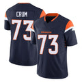 Parkc D.Broncos #73 Frank Crum Player Navy Limited Vapor F.U.S.E. Home Game Stitched Jerseys