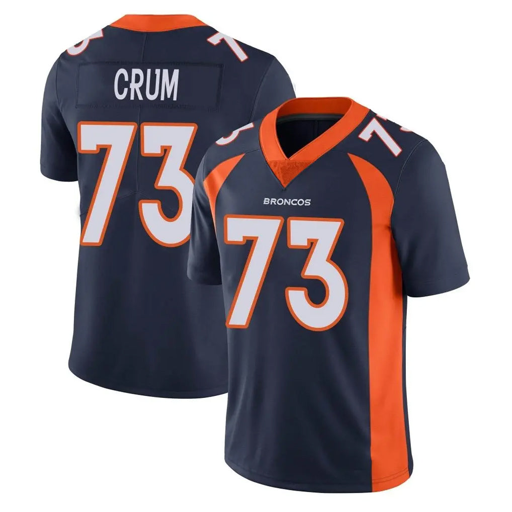 Parkc D.Broncos #73 Frank Crum Player Navy Vapor Untouchable Limited Game Stitched Jerseys