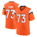 Parkc D.Broncos #73 Frank Crum Player Orange Home Game Stitched Jerseys