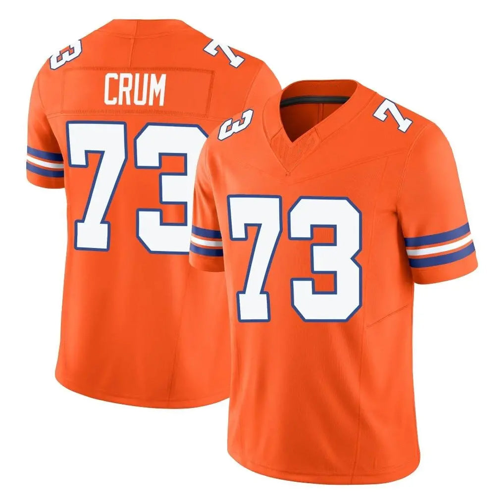 Parkc D.Broncos #73 Frank Crum Player Orange Limited Alternate Vapor F.U.S.E. Throwback Game Stitched Jerseys