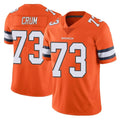 Parkc D.Broncos #73 Frank Crum Player Orange Vapor Untouchable Limited Home Game Stitched Jerseys