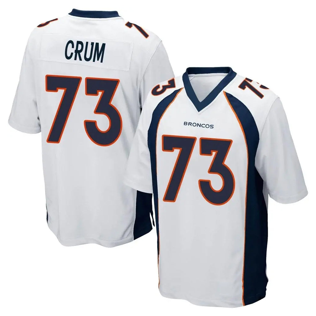 Parkc D.Broncos #73 Frank Crum Player White Game Stitched Jerseys