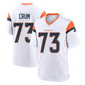 Parkc D.Broncos #73 Frank Crum Player White Home Game Stitched Jerseys