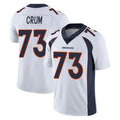 Parkc D.Broncos #73 Frank Crum Player White Vapor Untouchable Limited Home Game Stitched Jerseys