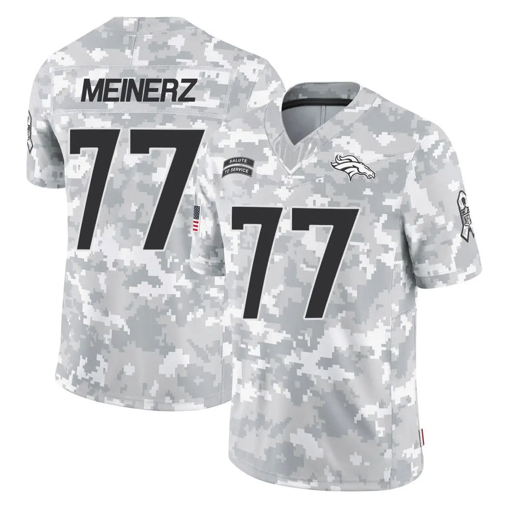 Parkc D.Broncos #77 Quinn Meinerz Player Arctic Camo Salute To Service Limited Stitched Jerseys