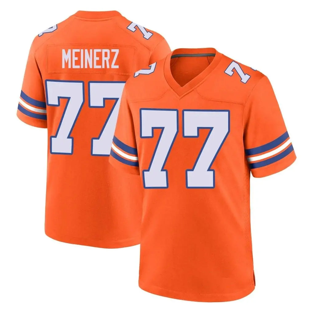 Parkc D.Broncos #77 Quinn Meinerz Player Orange Alternate Collection Throwback Game Stitched Jerseys