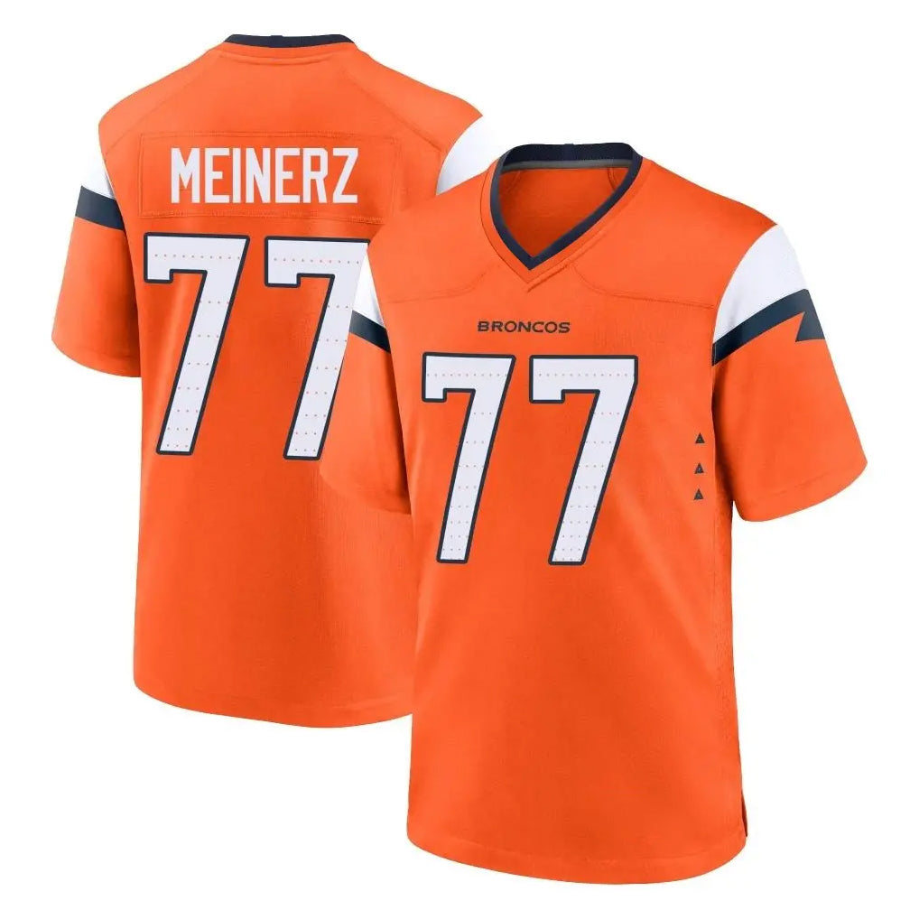 Parkc D.Broncos #77 Quinn Meinerz Player Orange Home Game Stitched Jerseys