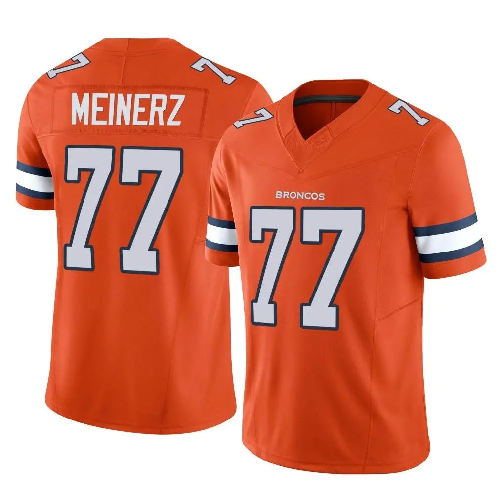 Parkc D.Broncos #77 Quinn Meinerz Player Orange Limited Alternate Vapor F.U.S.E. Throwback Game Stitched Jerseys