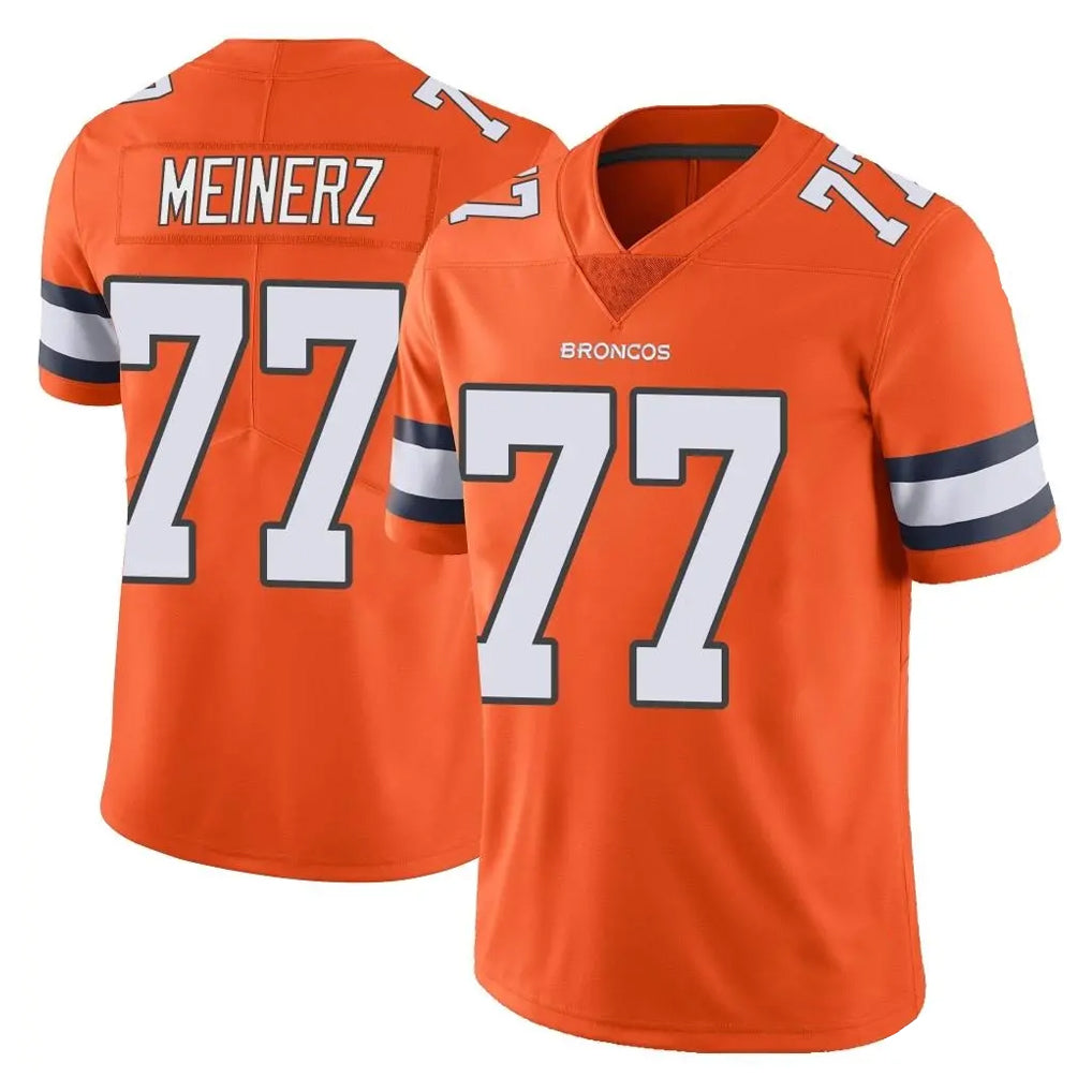 Parkc D.Broncos #77 Quinn Meinerz Player Orange Vapor Untouchable Limited Home Game Stitched Jerseys