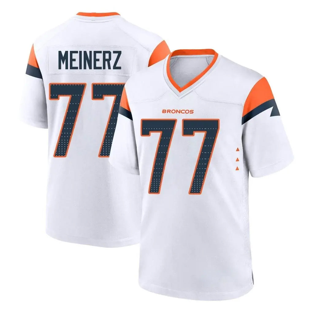 Parkc D.Broncos #77 Quinn Meinerz Player White Home Game Stitched Jerseys