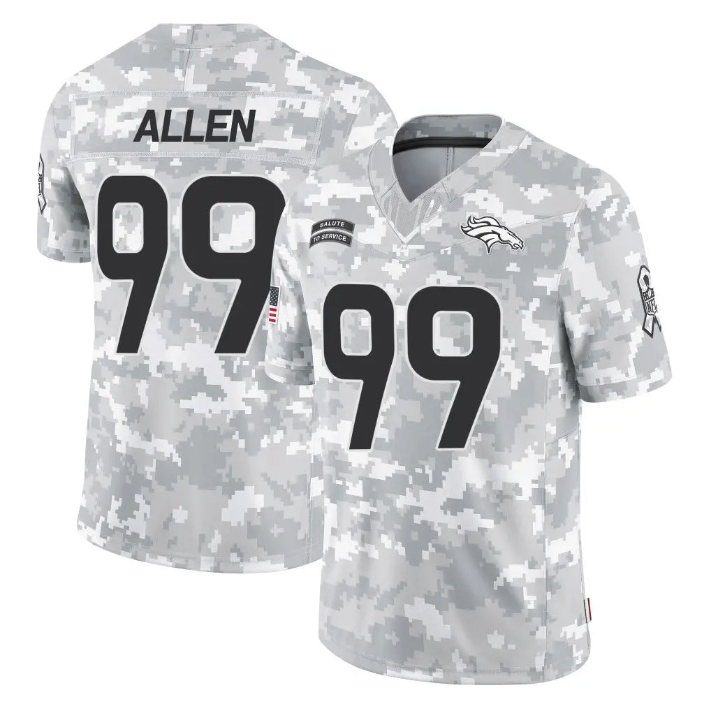 Parkc D.Broncos #99 Zach Allen Player Arctic Camo Salute To Service Limited Stitched Jerseys
