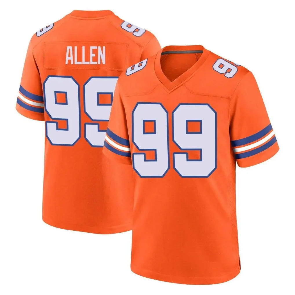 Parkc D.Broncos #99 Zach Allen Player Orange Alternate Collection Throwback Game Stitched Jerseys