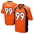 Parkc D.Broncos #99 Zach Allen Player Orange Color Home Game Stitched Jerseys