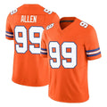 Parkc D.Broncos #99 Zach Allen Player Orange Limited Alternate Vapor F.U.S.E. Throwback Game Stitched Jerseys