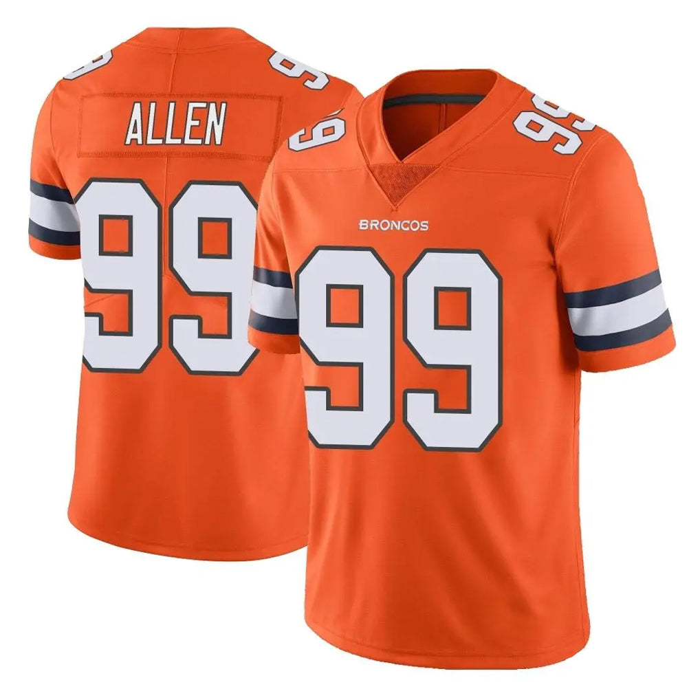 Parkc D.Broncos #99 Zach Allen Player Orange Vapor Untouchable Limited Home Game Stitched Jerseys