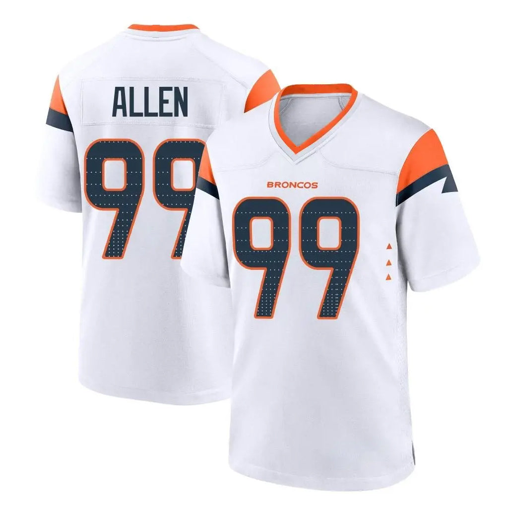 Parkc D.Broncos #99 Zach Allen Player White Home Game Stitched Jerseys