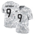 Parkc D.Broncos #9 Talanoa Hufanga Player Arctic Camo Salute To Service Limited Stitched Jerseys