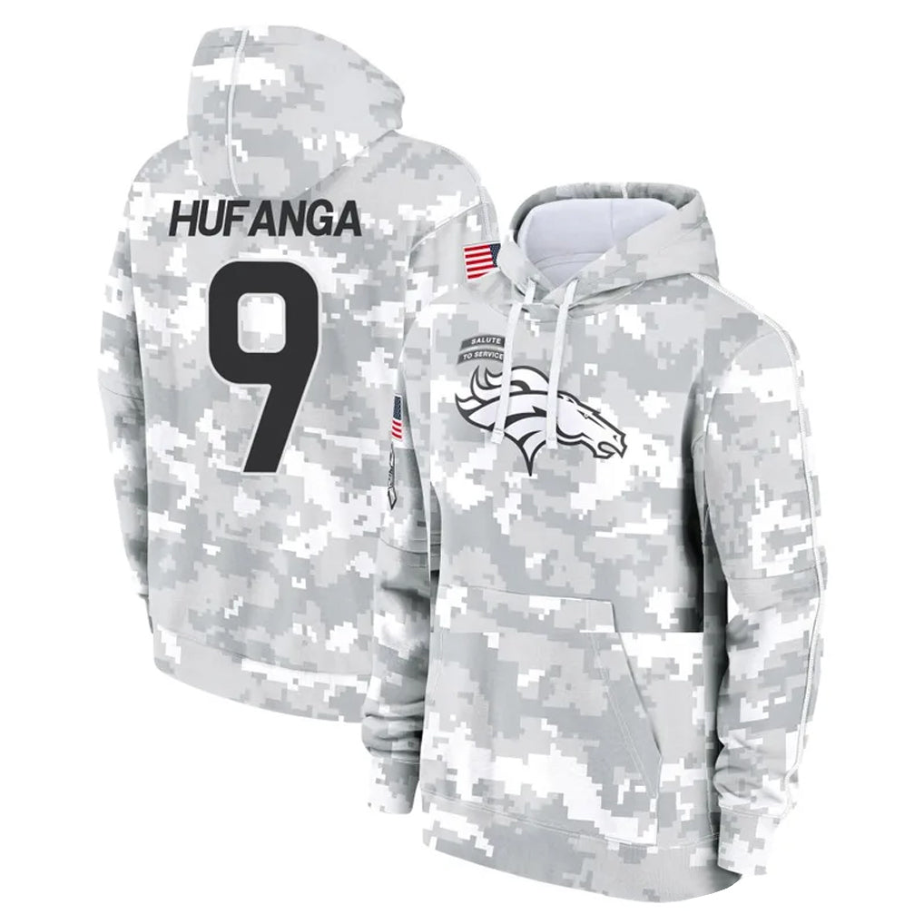Parkc D.Broncos #9 Talanoa Hufanga Player Arctic Camo Salute to Service Hoodies Limited Game Stitched Jerseys