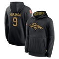 Parkc D.Broncos #9 Talanoa Hufanga Player Black Salute to Service Pullover Hoodies Limited Stitched Jerseys