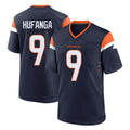 Parkc D.Broncos #9 Talanoa Hufanga Player Navy Home Game Stitched Jerseys