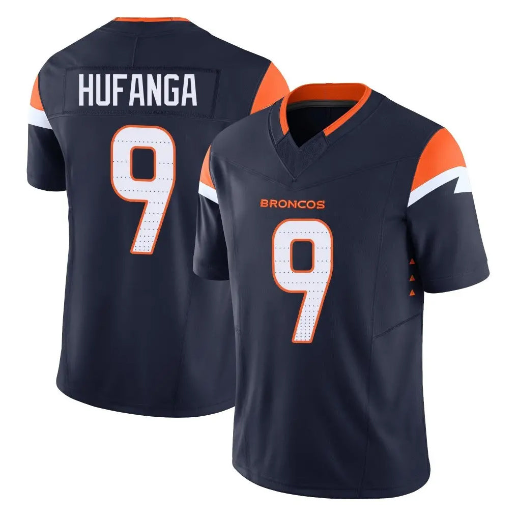 Parkc D.Broncos #9 Talanoa Hufanga Player Navy Limited Vapor F.U.S.E. Home Game Stitched Jerseys