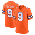 Parkc D.Broncos #9 Talanoa Hufanga Player Orange Alternate Collection Throwback Game Stitched Jerseys