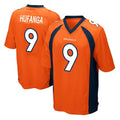 Parkc D.Broncos #9 Talanoa Hufanga Player Orange Color Home Game Stitched Jerseys