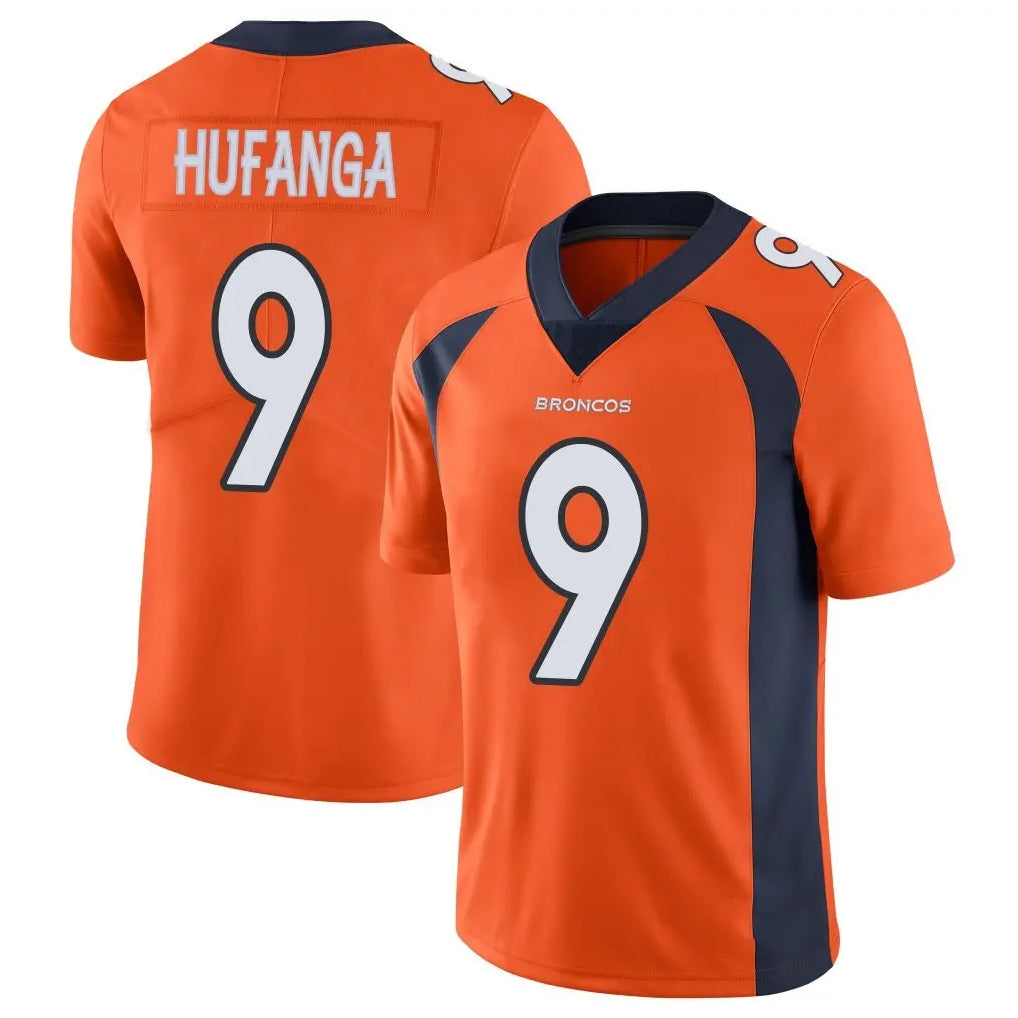 Parkc D.Broncos #9 Talanoa Hufanga Player Orange Color Vapor Untouchable Limited Game Stitched Jerseys