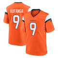 Parkc D.Broncos #9 Talanoa Hufanga Player Orange Home Game Stitched Jerseys