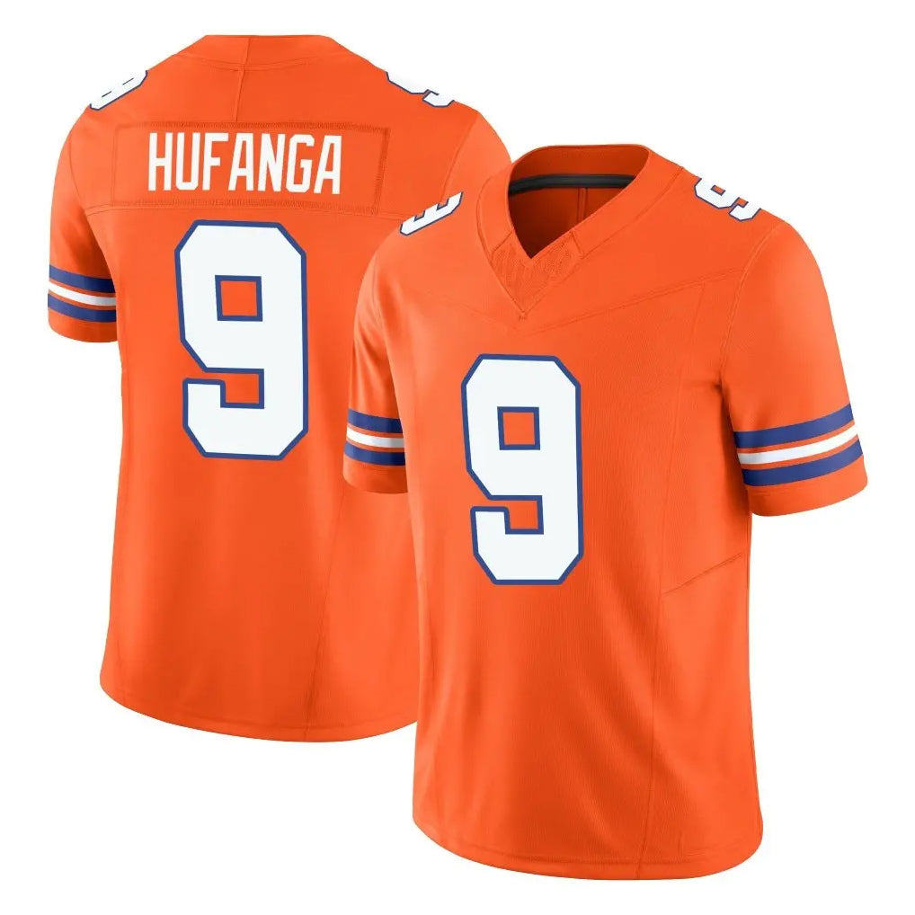 Parkc D.Broncos #9 Talanoa Hufanga Player Orange Limited Alternate Vapor F.U.S.E. Throwback Game Stitched Jerseys